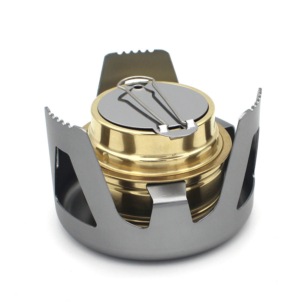 Portable Windproof Mini Hot Pot Cookware Liquid Alcohol Tea Stove