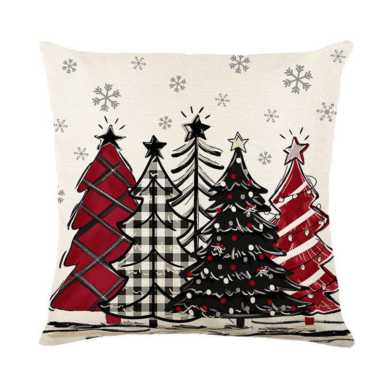 Housse de coussin de Noël, taie d'oreiller, décoration de Noël pour la maison, ornement de Noël 2024, cadeau de bonne année