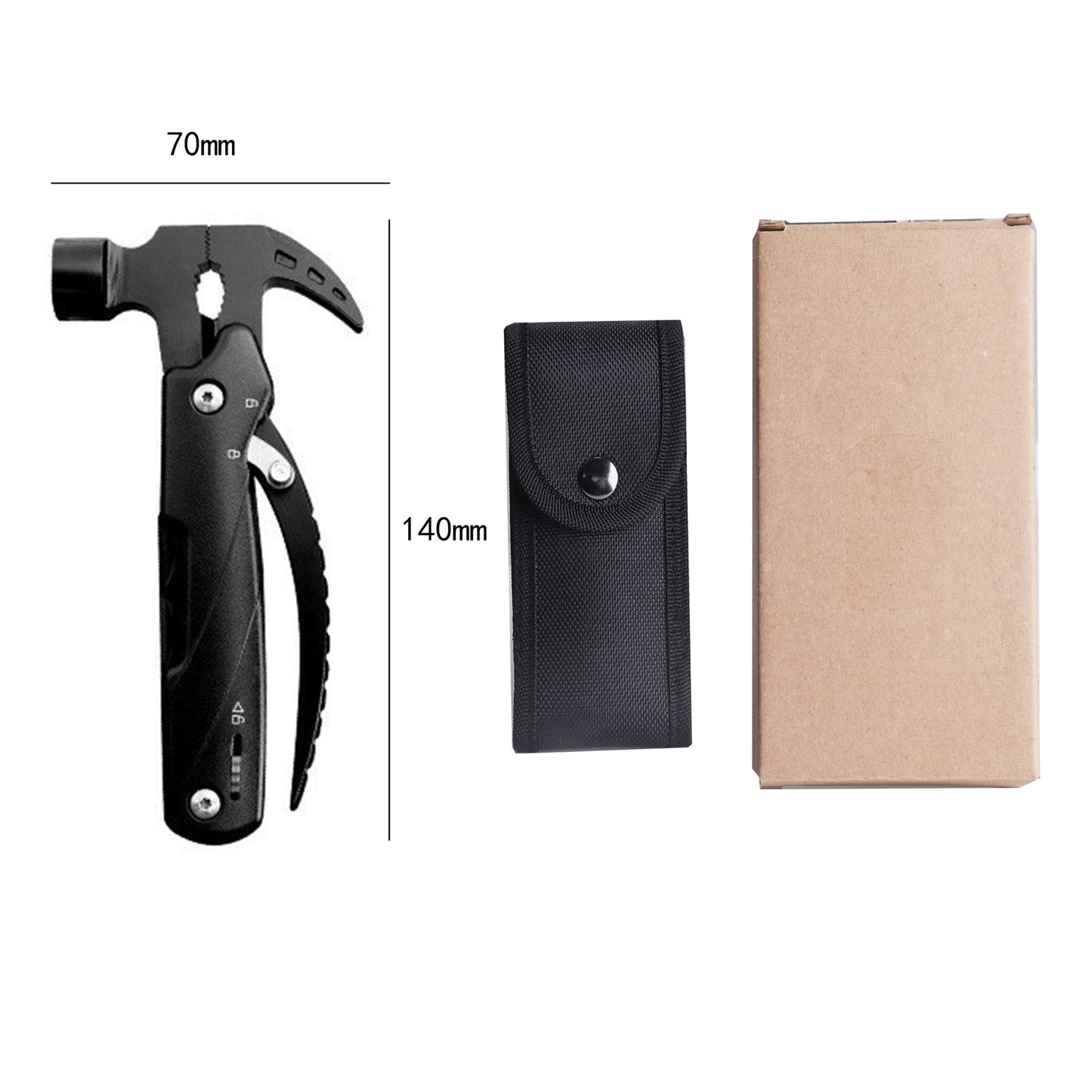 Mini Multifunctional Claw Hammer Home Camping Car Emergency Tool