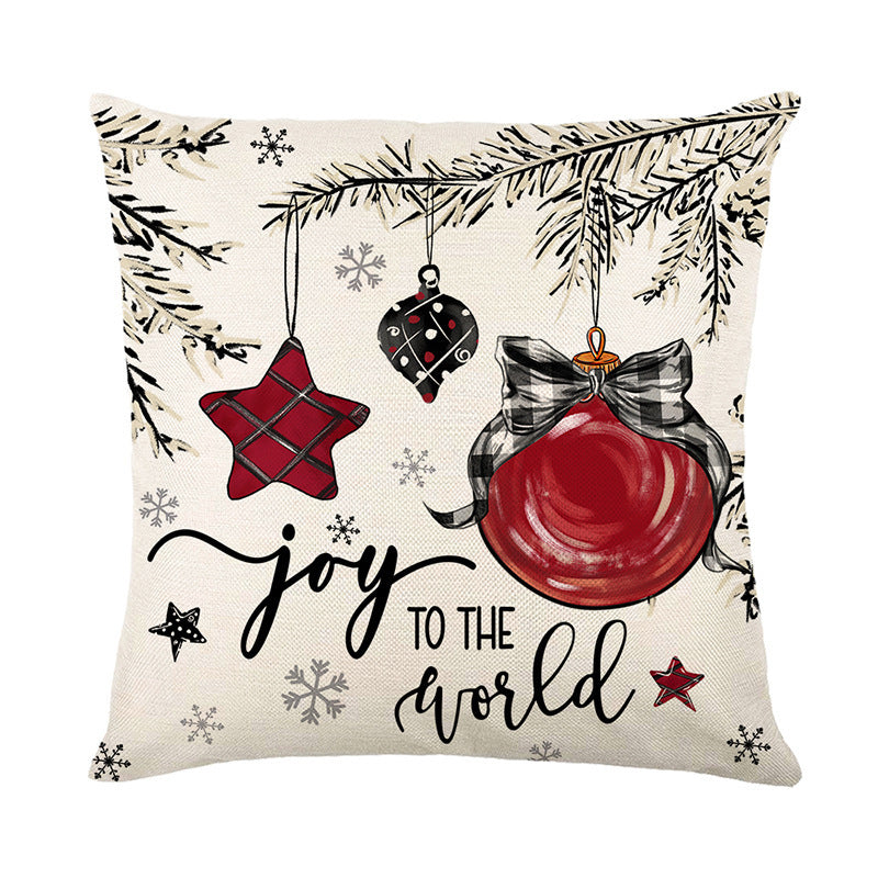 Housse de coussin de Noël, taie d'oreiller, décoration de Noël pour la maison, ornement de Noël 2024, cadeau de bonne année