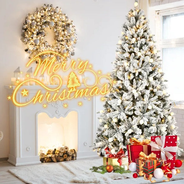 PE PVCPine Mixed Christmas Tree With Colorful Warm Light 10 Function LED, Memory Wire Easy Power Technology