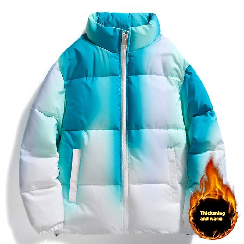 Manteau à col montant tendance pour couple, veste épaisse en peluche chaude avec poches, vêtement d'extérieur ample pour femme et homme