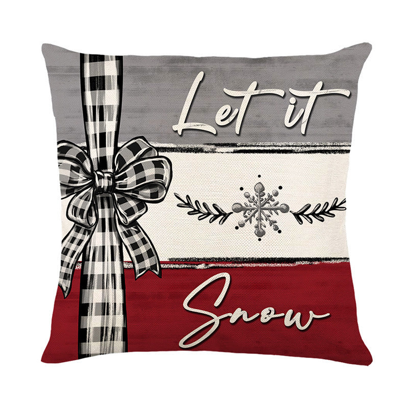 Housse de coussin de Noël, taie d'oreiller, décoration de Noël pour la maison, ornement de Noël 2024, cadeau de bonne année