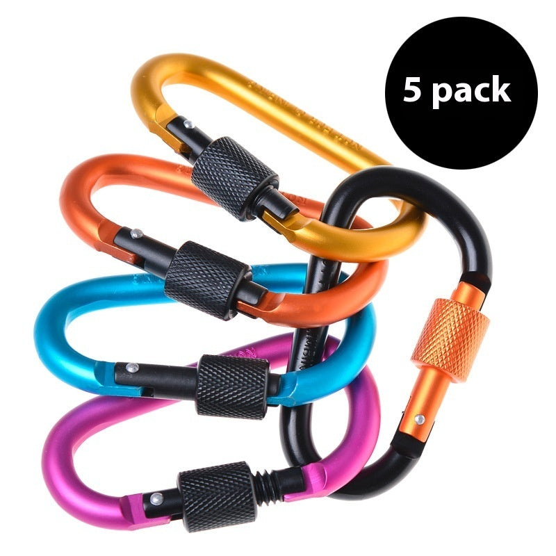 5 Backpacks D-type Hanging Buckle Hanger Outdoor Multifunctional Climbing Button Carabiner