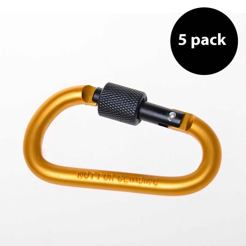 5 Backpacks D-type Hanging Buckle Hanger Outdoor Multifunctional Climbing Button Carabiner